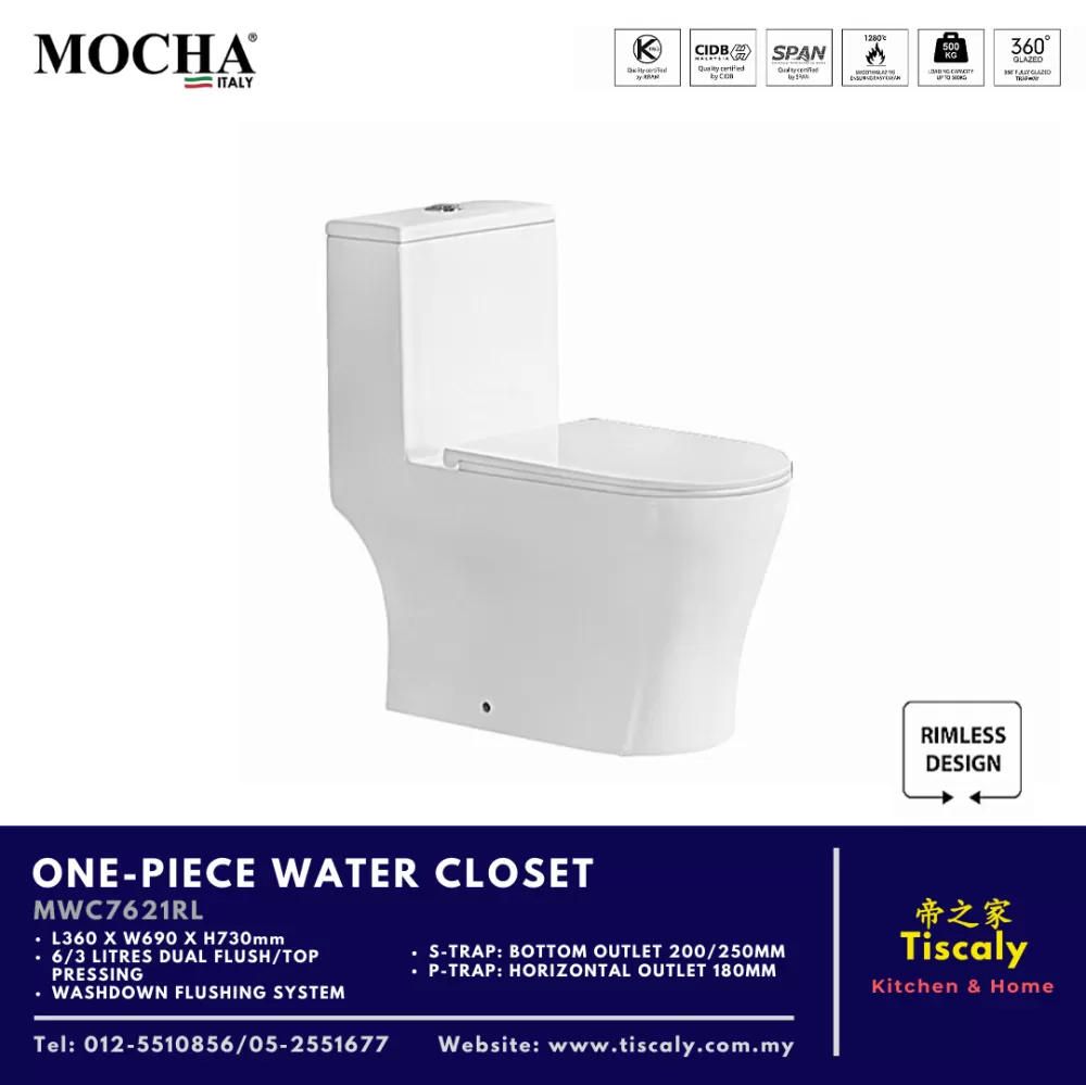 MOCHA ONE-PIECE WATER CLOSET MWC7621RL