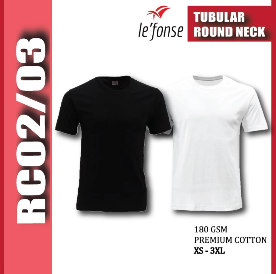 LEFONSE Unisex 100% Premium Cotton T-Shirt RC02 RC03