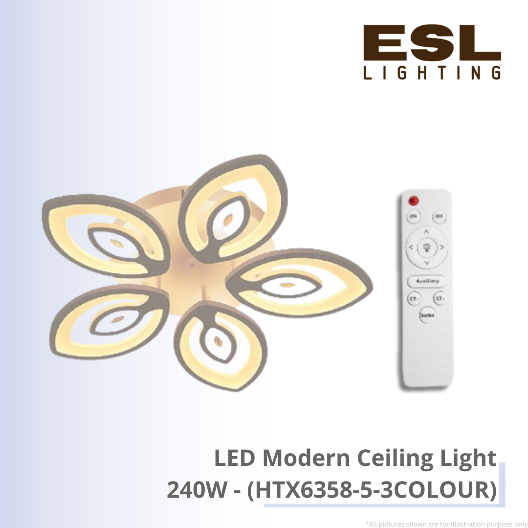 LED Modern Ceiling Light 240W - HTX6358-5-3COLOUR