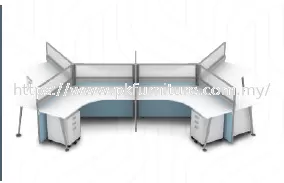 Open Plan System 30 - 6 Pax Office Workstation