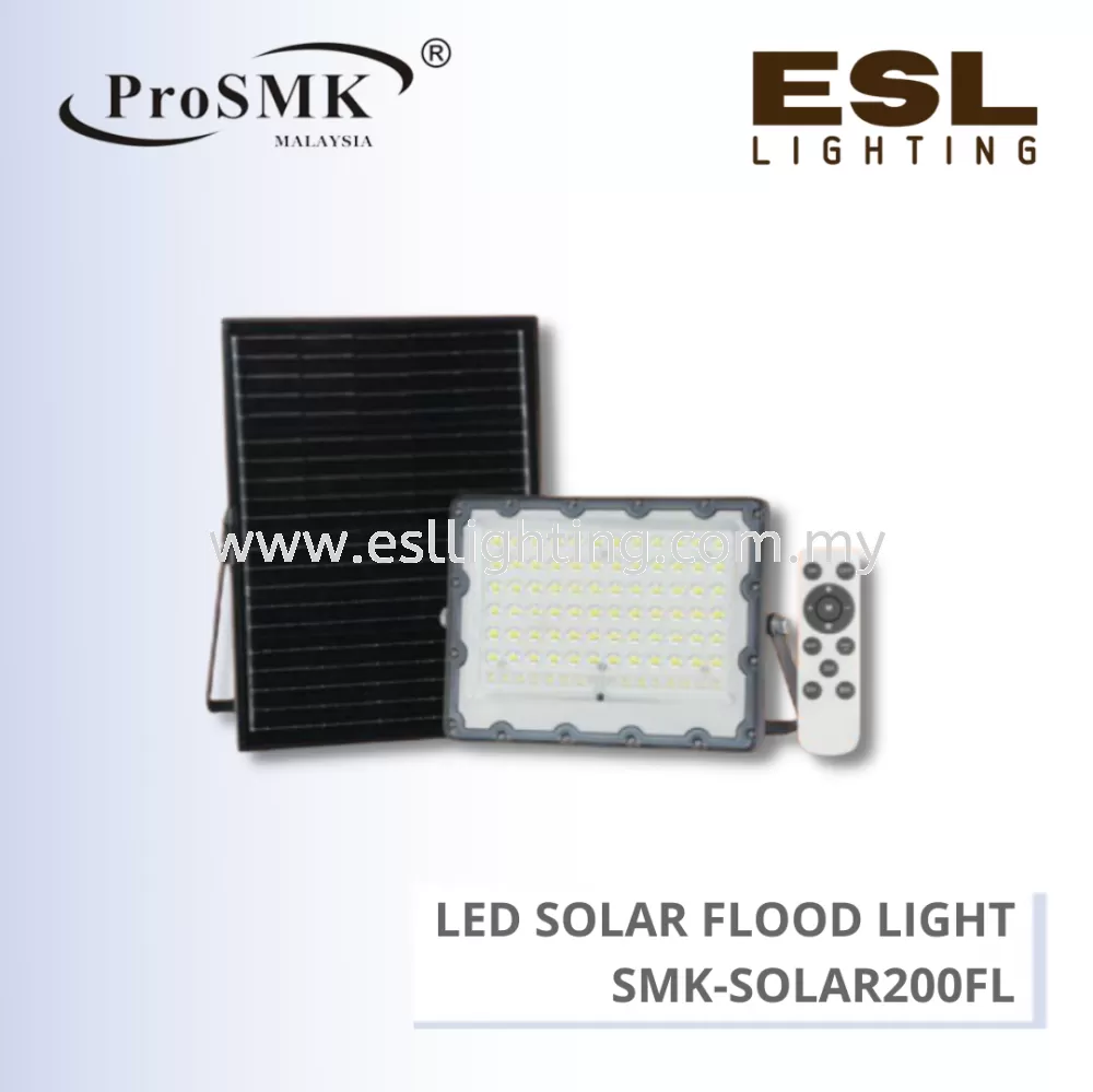PRO SMK SOLAR LED FLOODLIGHT 200W - SMK-SOLAR200FL IP66