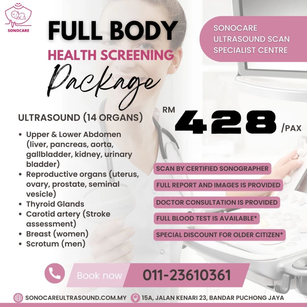 Complete Full Body Health Screening General Ultrasound Scan Selangor ...