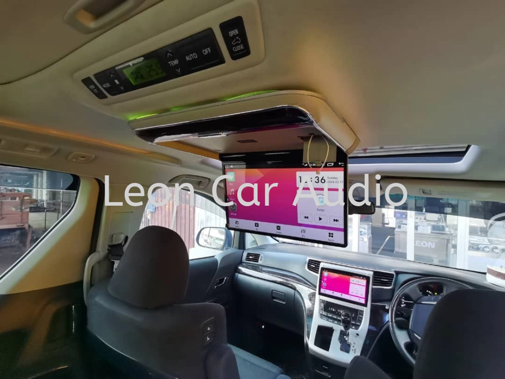 Toyota Vellfire Alphard anh20 14" fhd hdmi usb mp4 roof led monitor