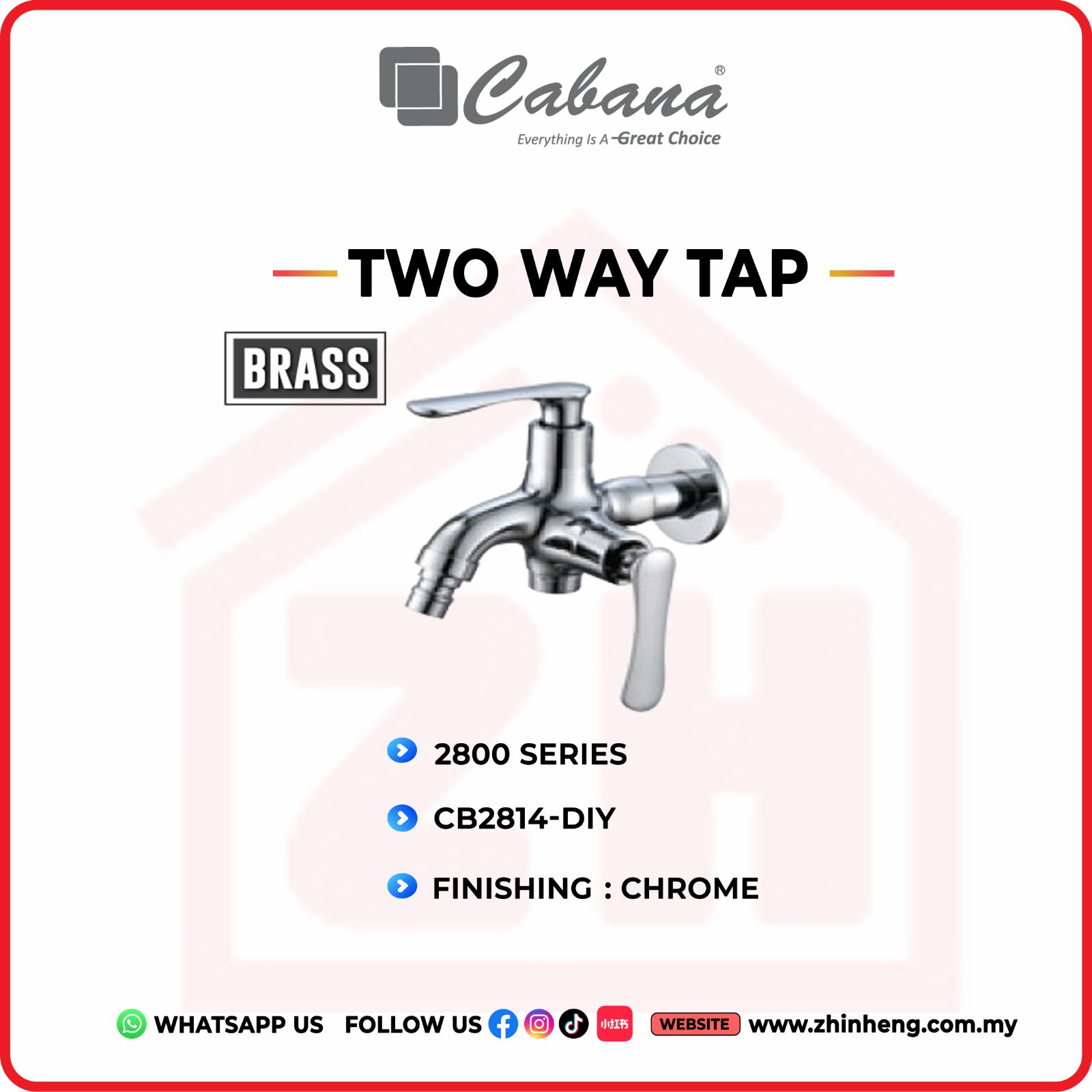 CABANA TWO WAY TAP CB2814-DIY