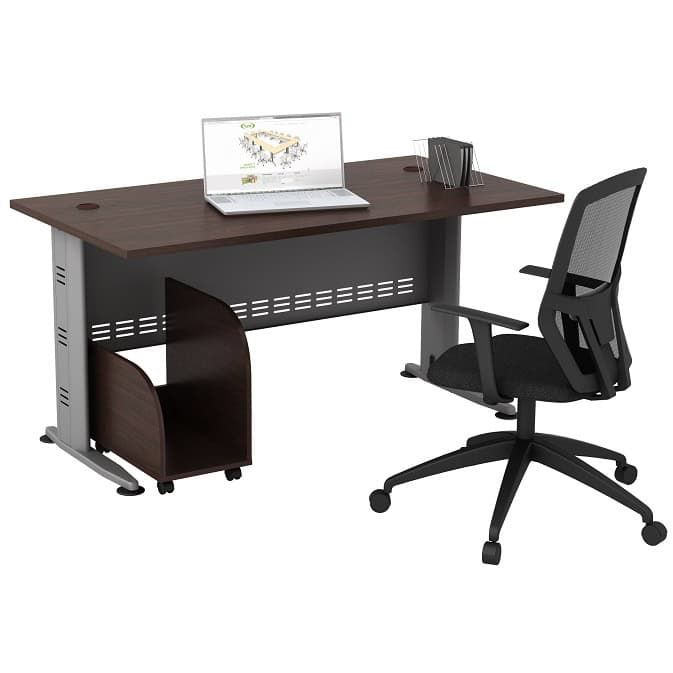 6 ft Mellifluous Standard Rectangular Table with CPU Holder OFQT188+CPU