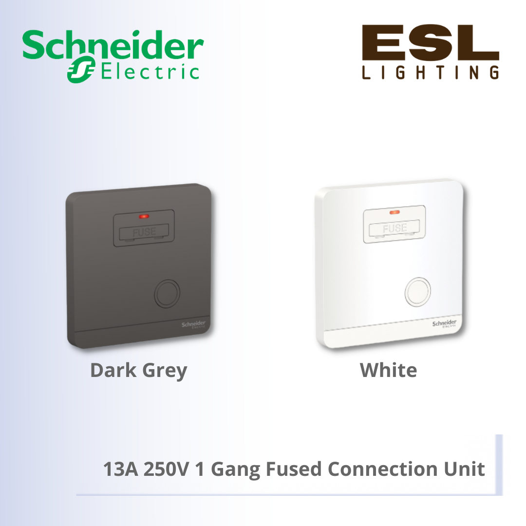 SCHNEIDER AvatarOn 13A 250V 1 Gang Fused Connection Unit - E8330FSG_WE_G11 E8330FSG_DG_G11