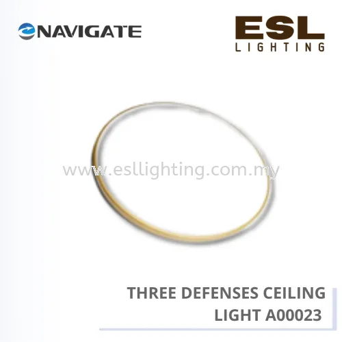 NAVIGATE A00023 THREE DEFENSES CEILING LIGHT - NT-SFD-45W-LW / NT-SFD-45W-LW / NT-SFD-45W-GOLD / NT-SFD-45W-GOLD