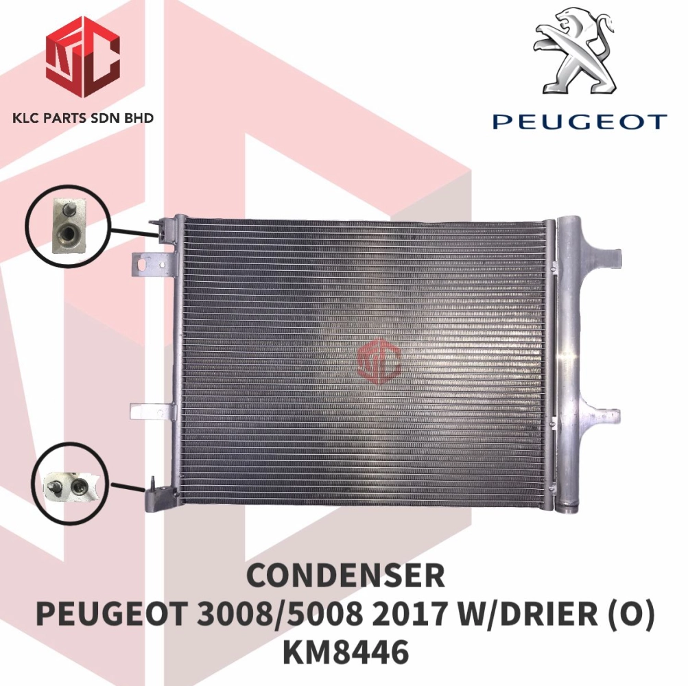 CONDENSER PEUGEOT 3008/5008 2017 W/DRIER (O) KM8446