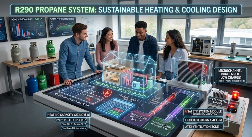R290 system sizing and design calculations