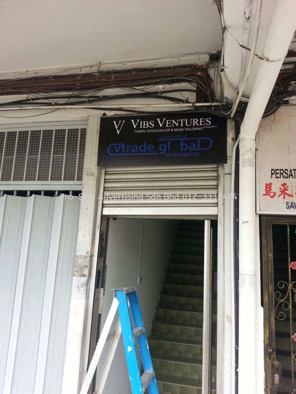 STAINLESS STEEL BOX UP INDOOR SIGNAGE & EG BOX UP OUTDOOR SIGNAGE(VIBS VENTURE, KL, 2016)