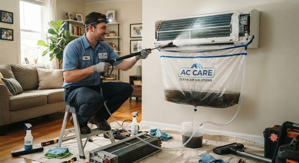 Split air conditioner cleaning service