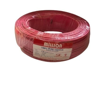 Million Pure Copper PVC Insulated Cables (Sirim / Suruhanjaya Tenaga) x 5 Rolls
