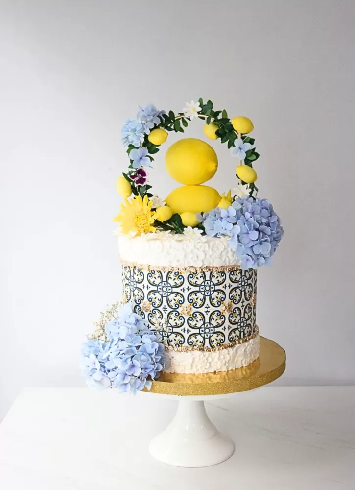 Lemon Spanish Tile Cake