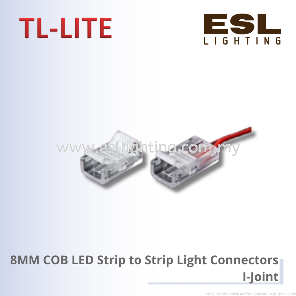TL-LITE 8MM COB LED Strip to Strip Light Connectors - I-Joint