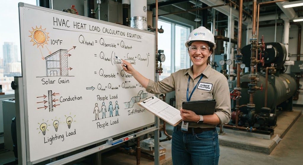 HVAC heat load calculation equation