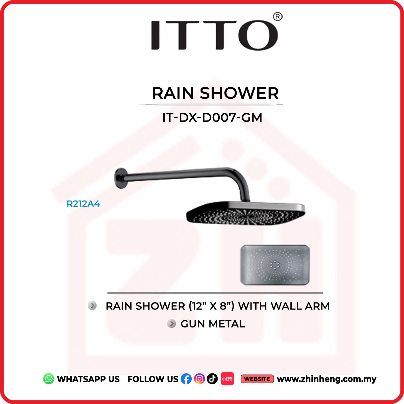 ITTO RAIN SHOWER  IT-DX-D007-GM