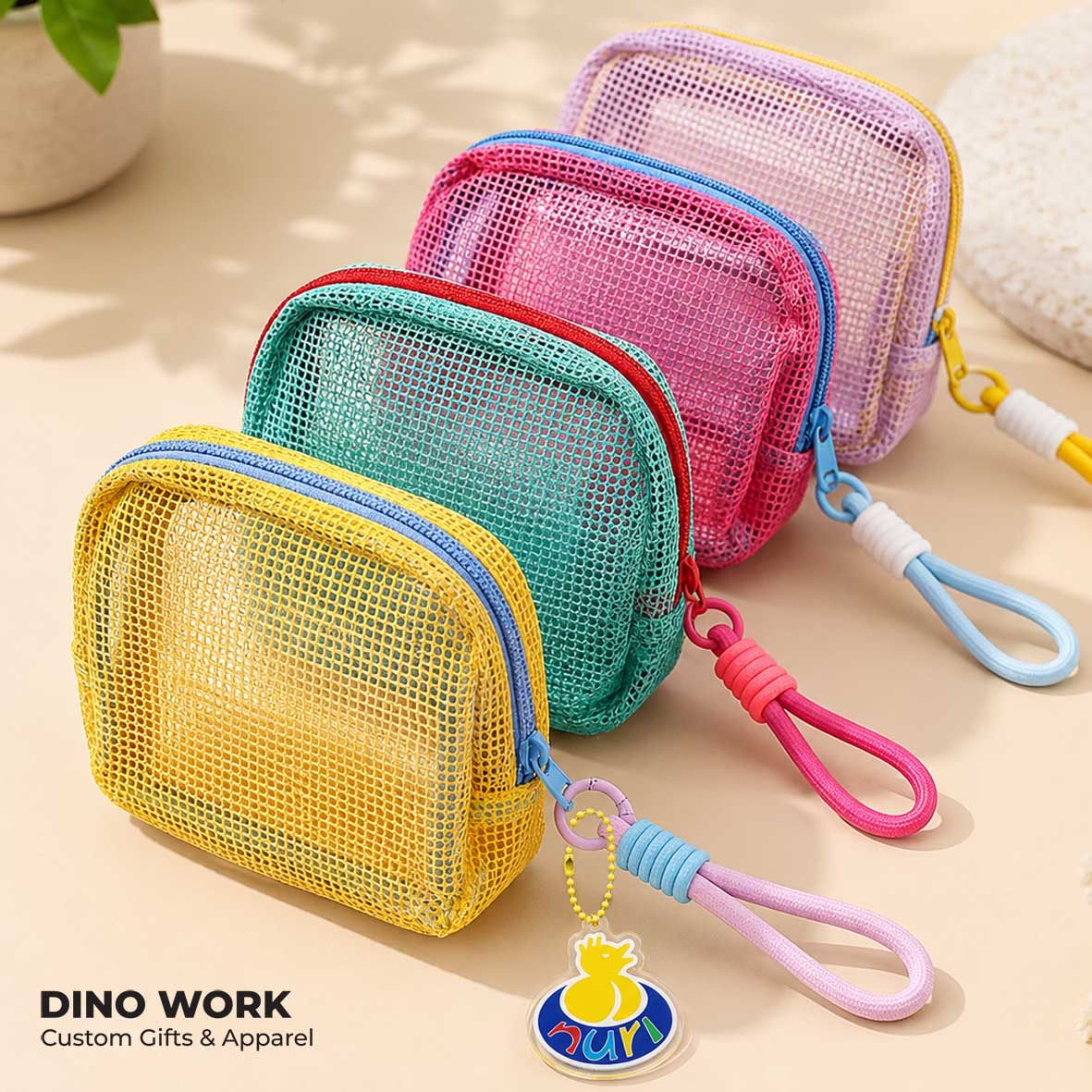 Custom Mesh Storage Pouch with Wrist Strap