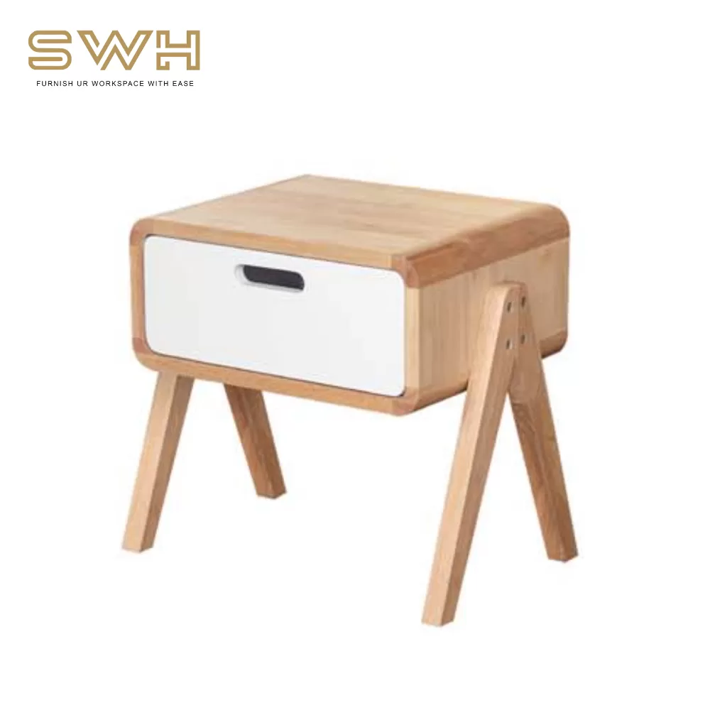TIMBER Solid Wood (N) BedSide Table Cabinet | Bedroom Furniture Store