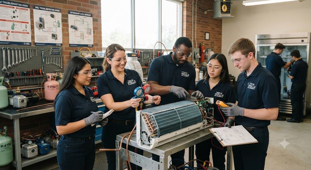 Refrigeration and air conditioning servicing training