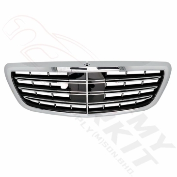 MERCEDES BENZ S CLASS W222 GT GRILLE BLACK CHROME