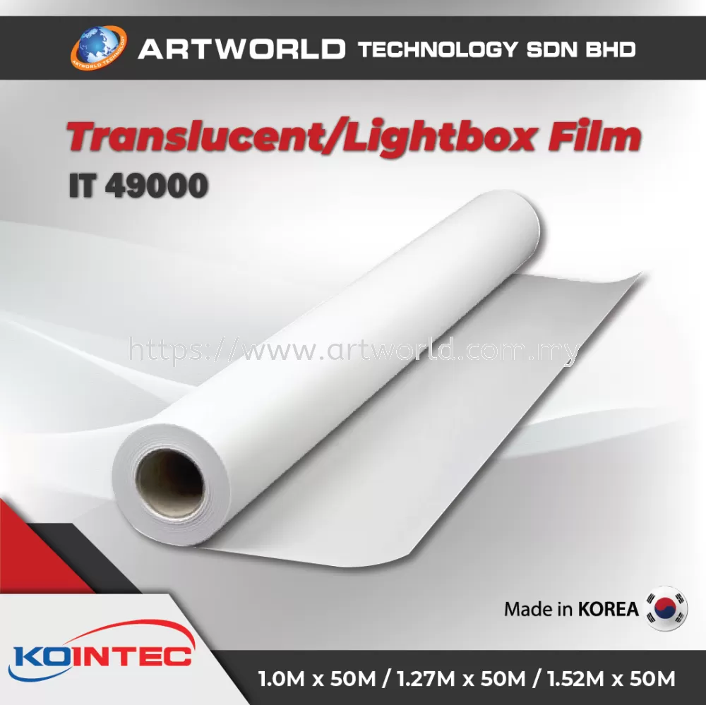 Translucent Film Light Box Vinyl Sticker Intec