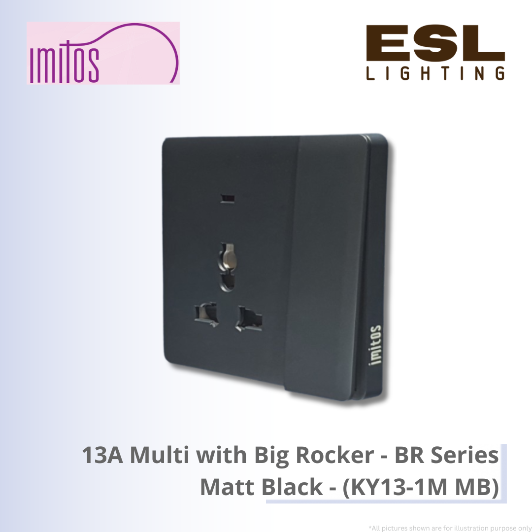 IMITOS 13A Multi with Big Rocker (BR Series) Matt Black - KY13-1M MB