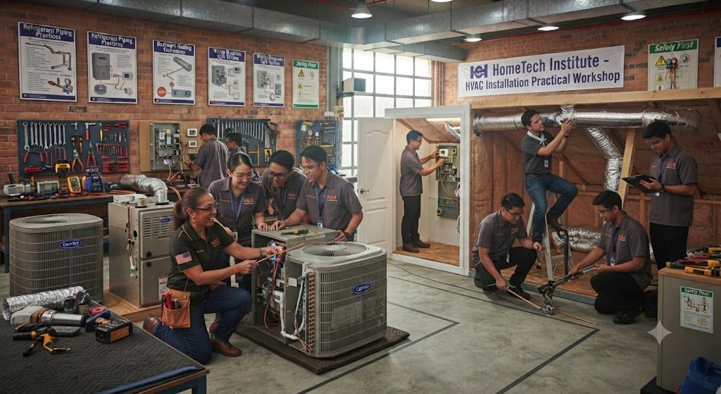 HVAC installation practical workshop