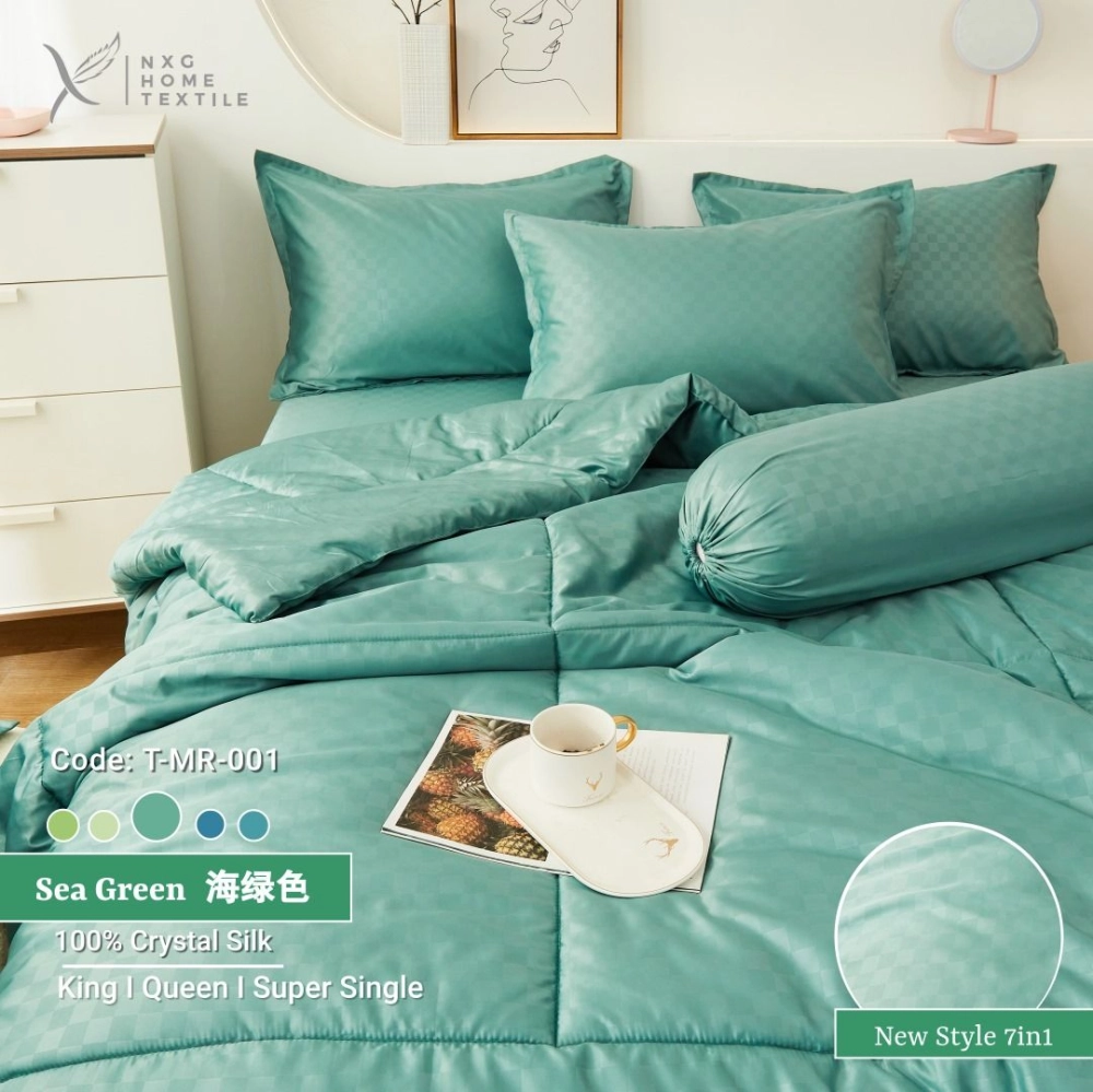 BT-7QMR-001 - 1800th Cool Silk King/Queen 7in1 with comforter set