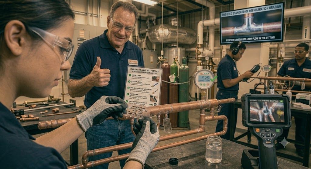 copper tubing leak-free brazing refrigeration systems
