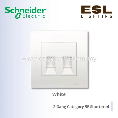 SCHNEIDER Vivace 2 Gang Category 5E Shuttered - KB32RJ5E