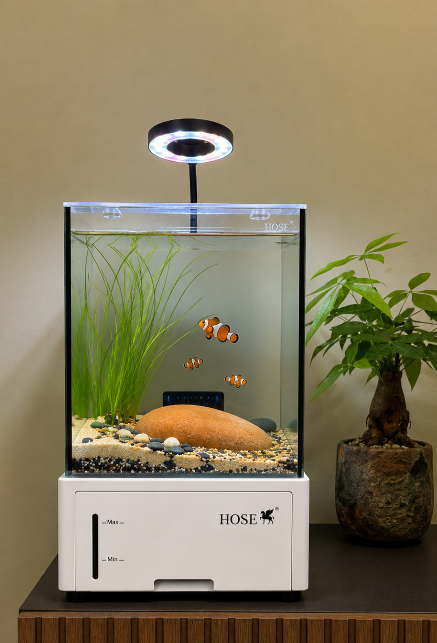 Smart Nano Table Top 5L Aquarium with Drawer Sumptank