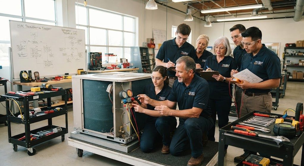 HVAC equipment service technician training