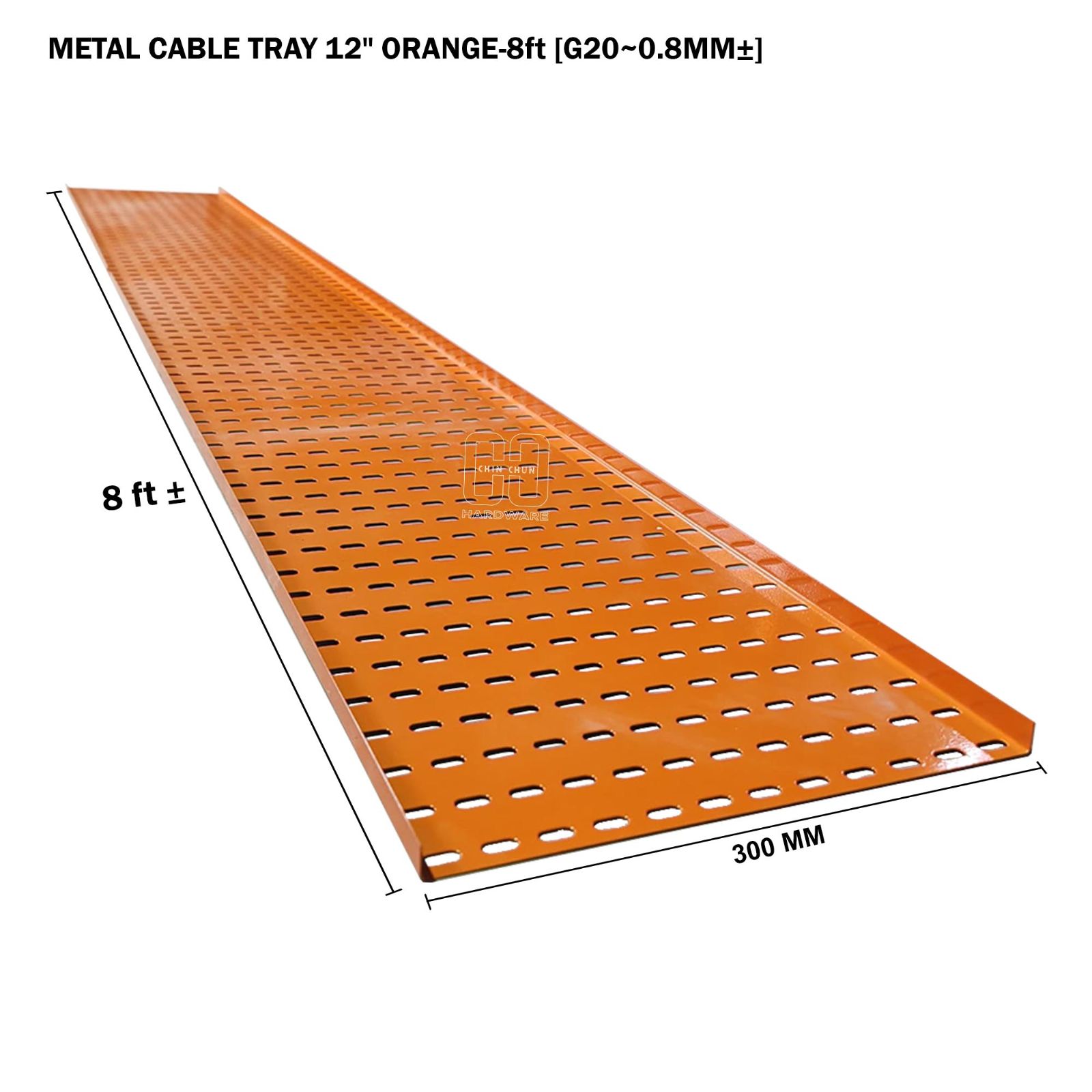 METAL CABLE TRAY 12" ORANGE 8ft G20 0.8MM卤