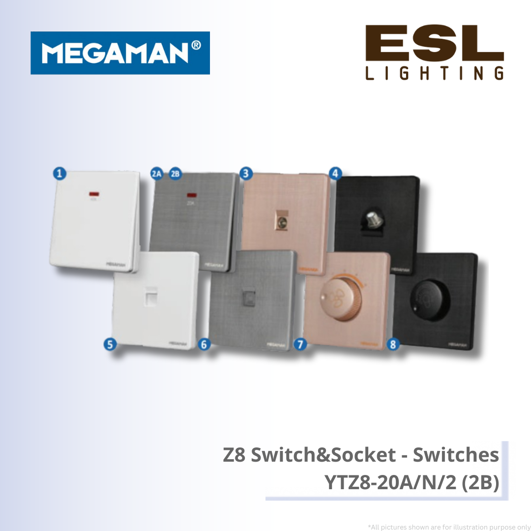 MEGAMAN Z8 Switch&Socket - Switches  - YTZ8-20A/N/2 (2B) SIRIM