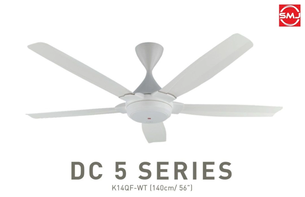 KDK K14QF-WT (56") DC5 Series Remote Control Type with DC Motor Ceiling Fan 