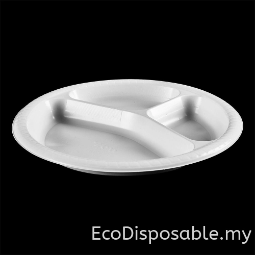 Party Plate (Deep Compartment) PP-23-3 White