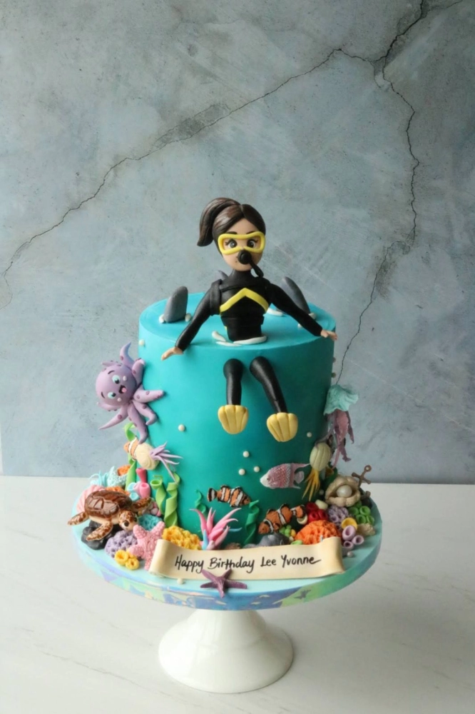 Under Sea Diver Cake