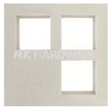 MK 3 WINDOW WHITE CEMENT BREEZE BLOCK