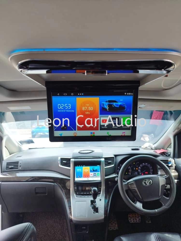 Toyota Vellfire Alphard anh20 11.6" full hd hdmi usb mp4 roof led monitor