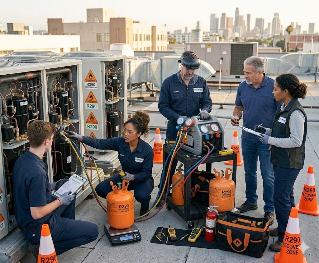 R290 refrigerant recovery methods