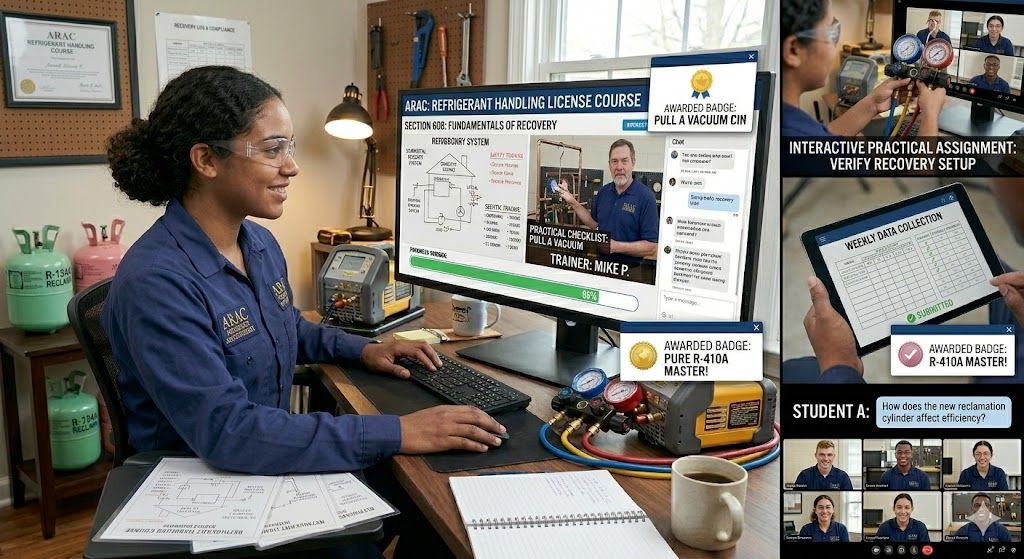 Refrigerant handling online certification course