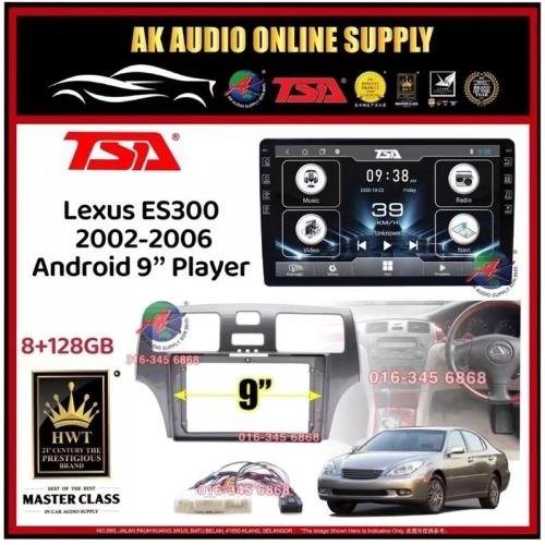 🎁Free AHD Camera 🎁 8Ram + 128GB 4G Carplay◾TSA Lexus ES300 2002 - 2006 Android 9'' inch TS10 Car Player Monitor