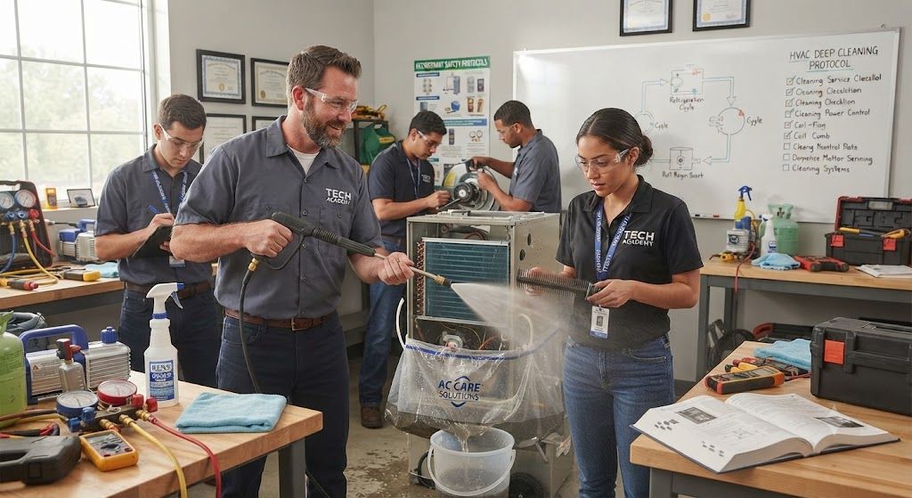 HVAC system cleaning and servicing course