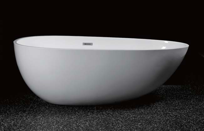 VK-A130 Free Standing Acrylic Bathtub 1700x850mm – Modern Luxury White Bath Tub