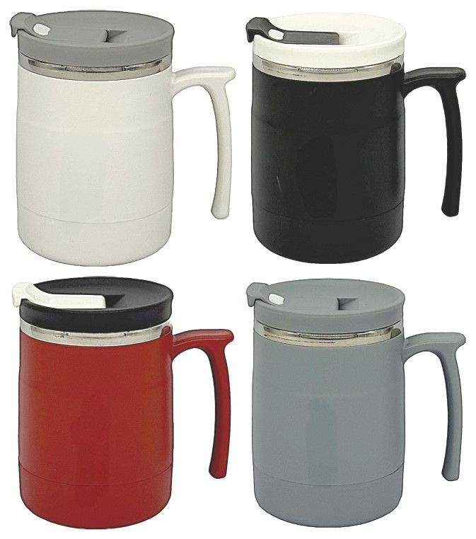 AM57 — AUTO MUG STAINLESS STEEL 304 (INNER) + HIGH GRADE POLYPROPYLENE (PP) FINISH 330ml [PREMIUM QUALITY ✔] [NEW PRODUCT 2025]