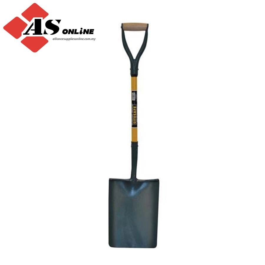 SITESAFE Carbon Manganese Steel, Shovel, Fibreglass Handle D-Grip, 1000mm / Model: SSF5227821B
