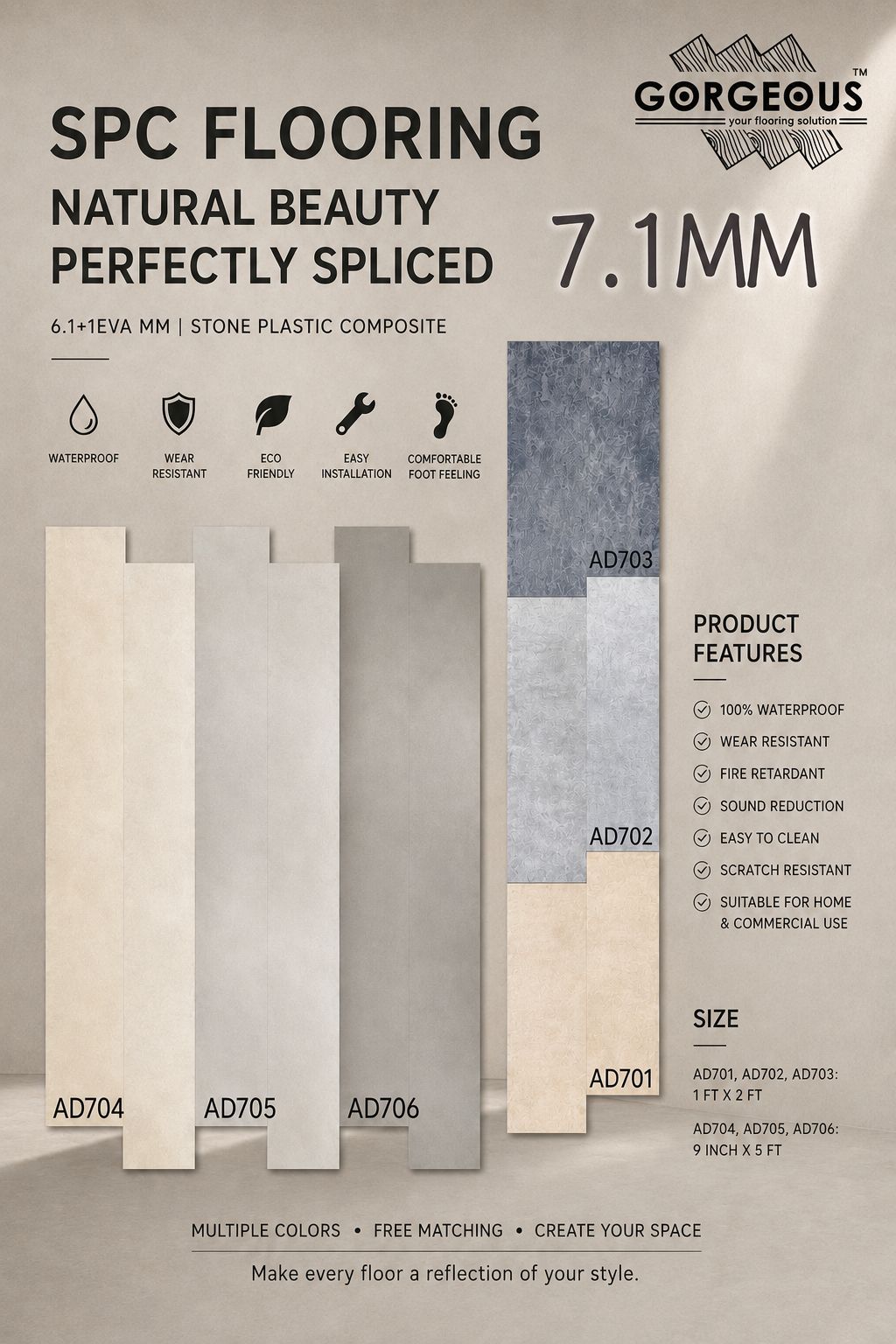SPC FLOORING 7.1MM COLLECTION