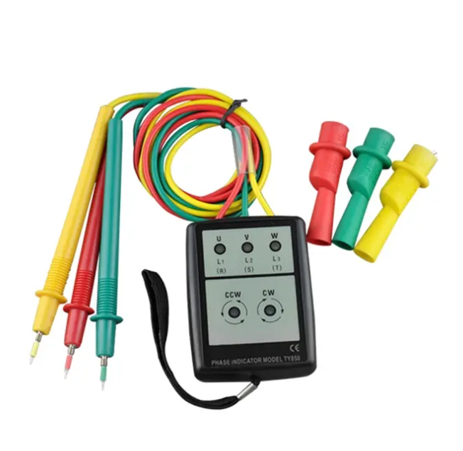 Vici VC850 Phase Sequence Meter, Three-phase sinusoidal AC power supply phase sequence, reverse and phase failure detection, positive phase, reverse phase and lack of phase, with sound & light indication