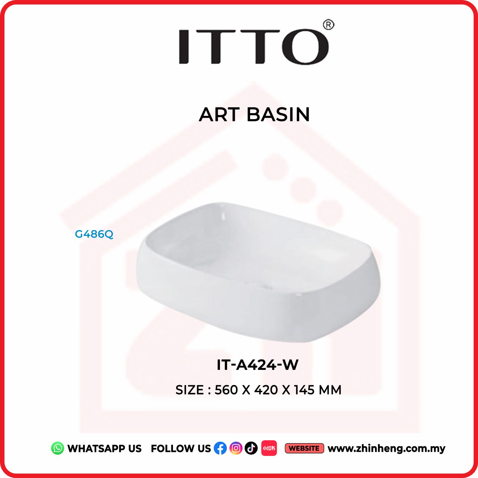 ITTO ART BASIN IT-A424-W