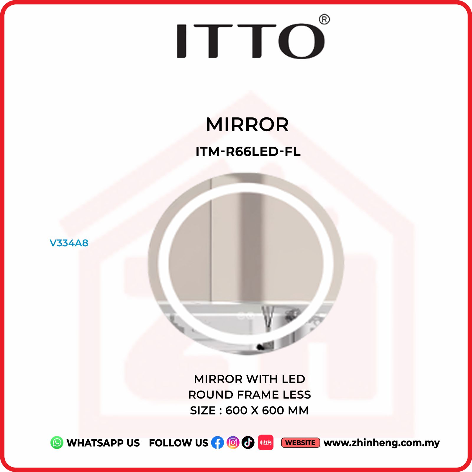​​​​​​​ITTO MIRROR WITH LED ITM-R66LED-FL